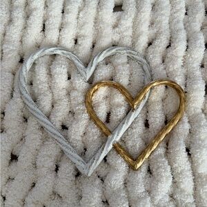 Gold and Silver Intertwined Heart Decor